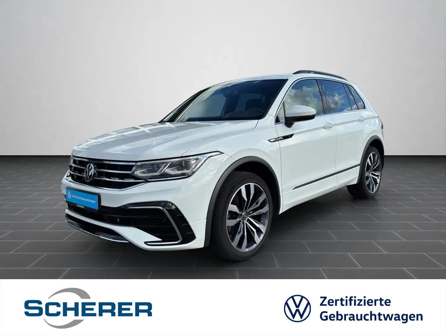 Volkswagen Tiguan R-Line 2.0 TDI DSG 4MOTION RFK PANO HEAD- Weiß - 1