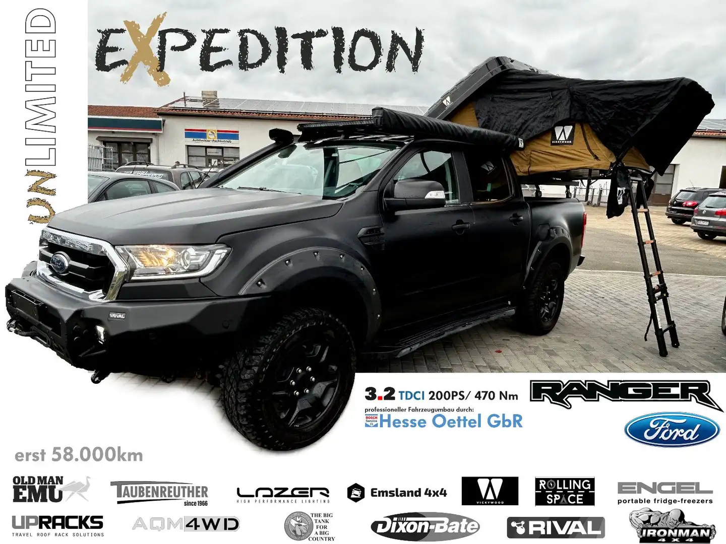 Ford Ranger 4x4 EXPEDITIONSMOBIL OFFROAD CAMPING Black - 1