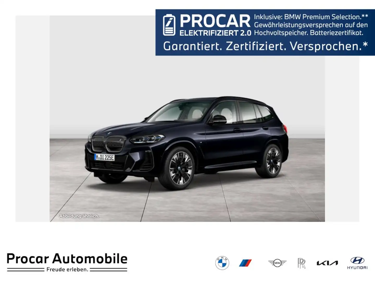 BMW iX3 Impressive M Paket Aut. HUD PANO ACC AHK 360°KAM R Schwarz - 1