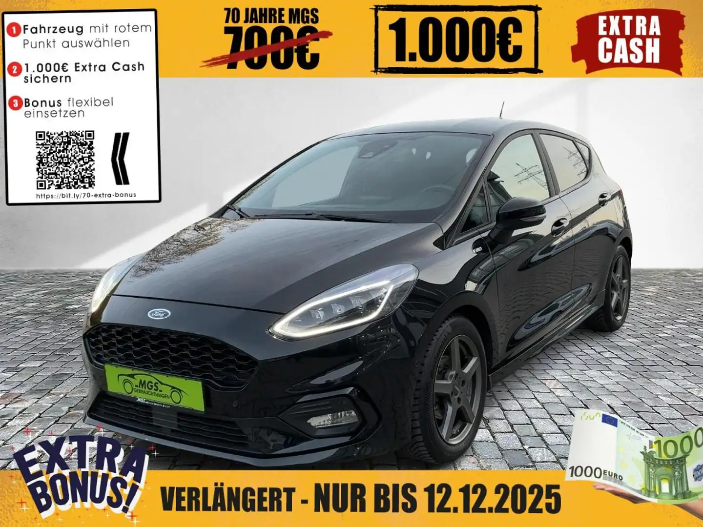 Ford Fiesta ST-Line X 1.0 EcoBoost KAT DAB #BT Zwart - 1