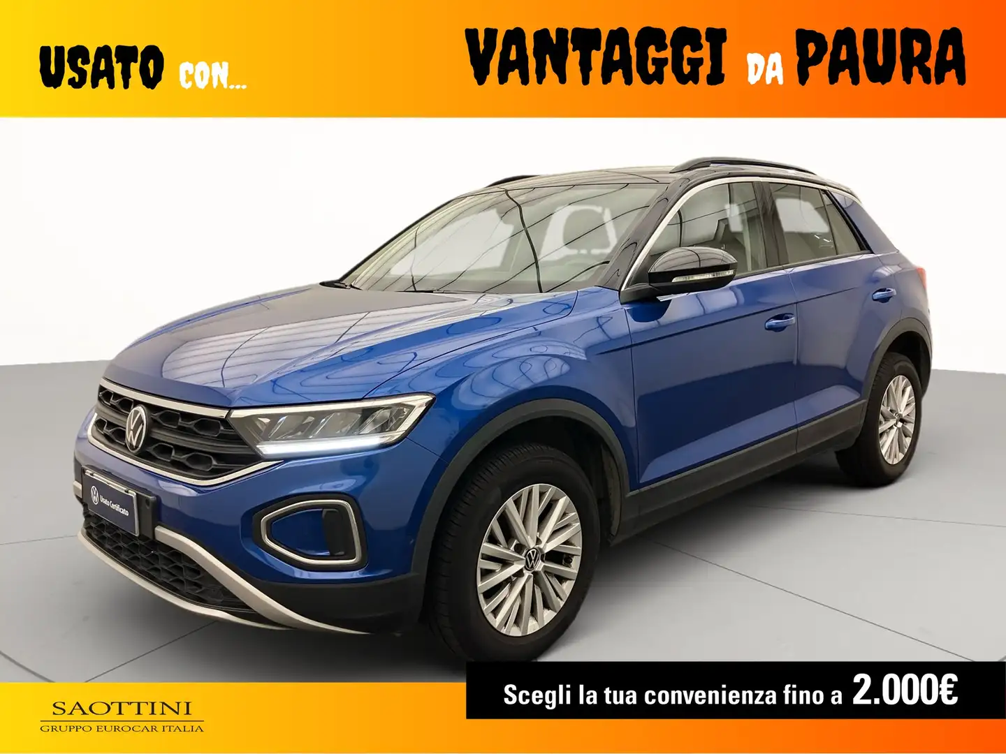 Volkswagen T-Roc 2.0 TDI Life 115 CV Nero - 1