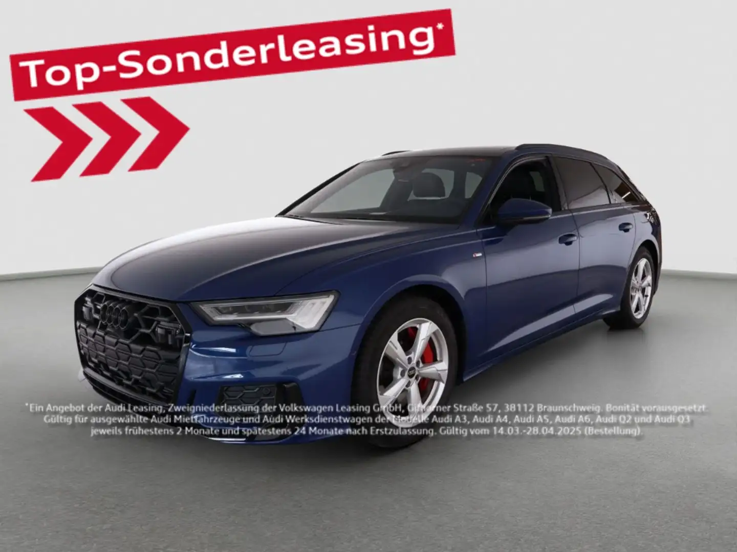 Audi A6 Avant 55 TFSIe Q S LINE PANO AHK NAVI HD-MATRIX Blauw - 1