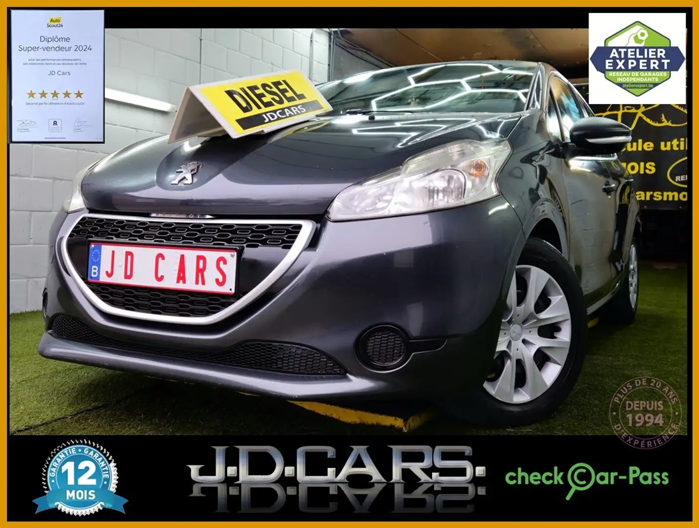Peugeot 208 1.4 HDi ‼️GARANTIE 1 AN CTOK‼️ Grijs - 1