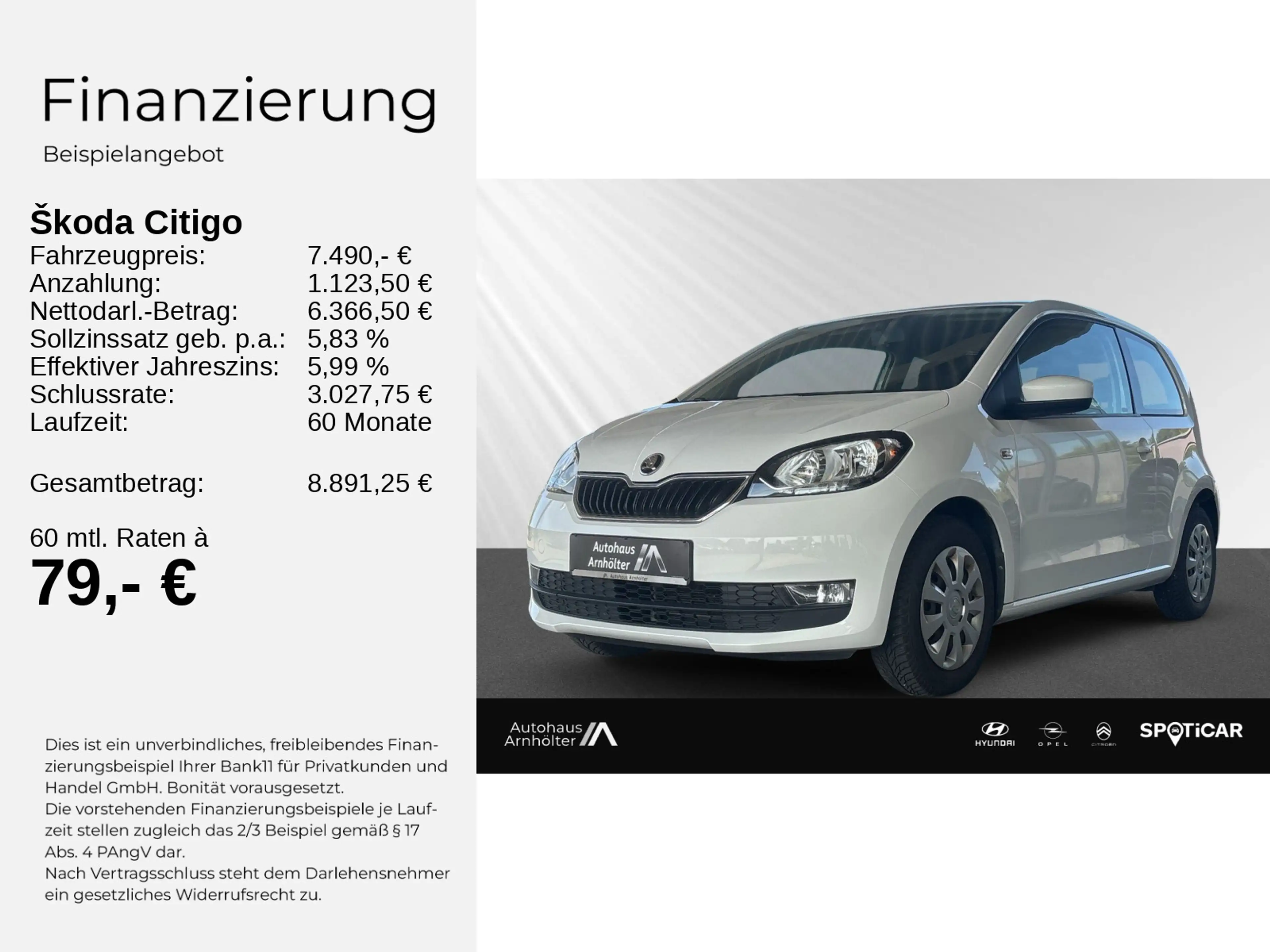 Skoda Citigo 1.0 Ambition 60PS KLIMA+ALLW+ISOFIX+5GANG — photo 2