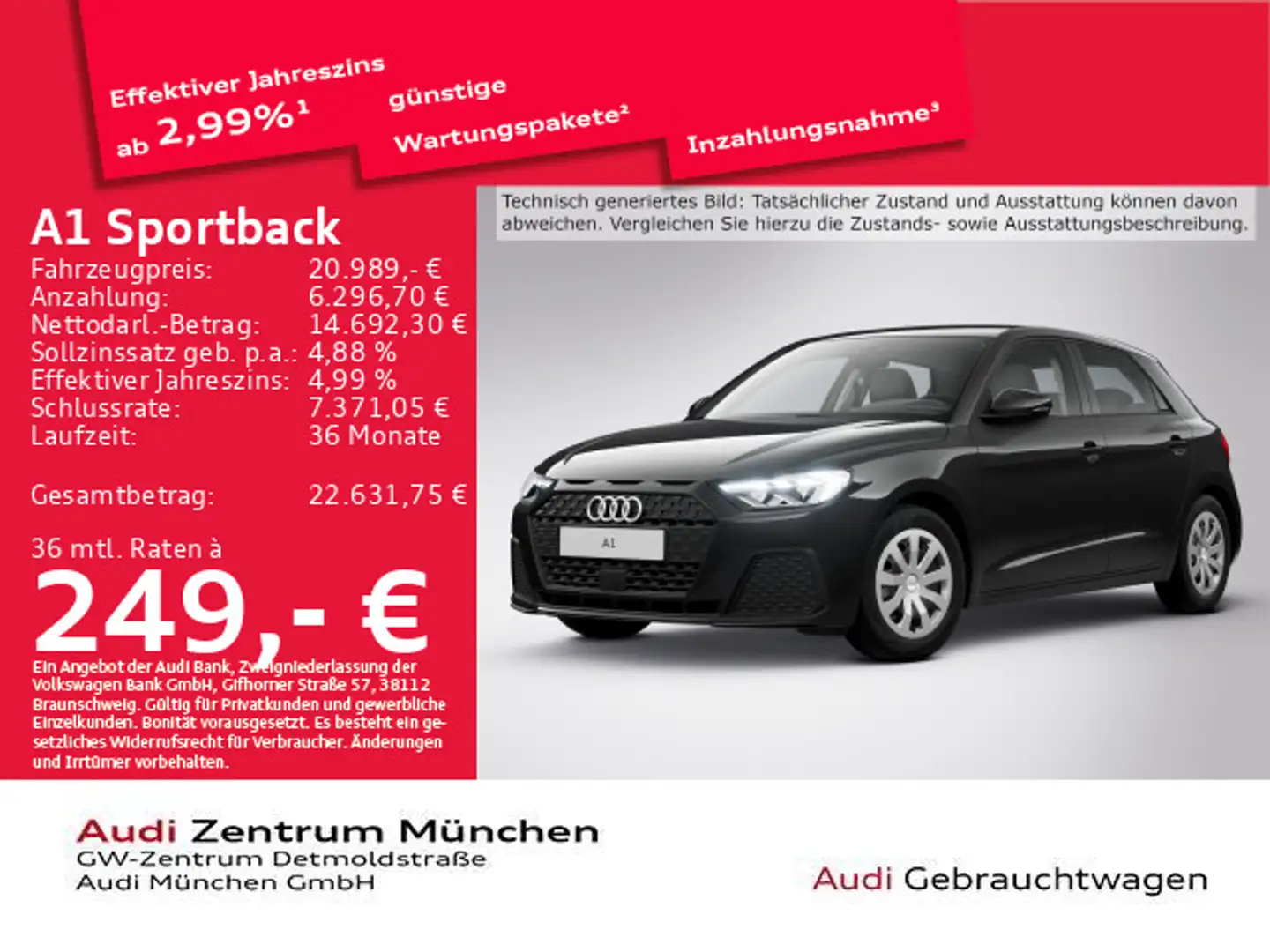 Audi A1 25 TFSI S tronic LED/Virtual Schwarz - 1