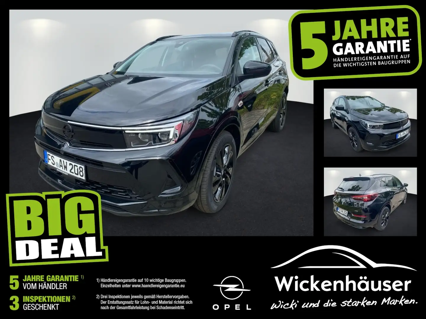 Opel Grandland 1.2 MHEV GS Line TOP Ausstattung Schwarz - 1