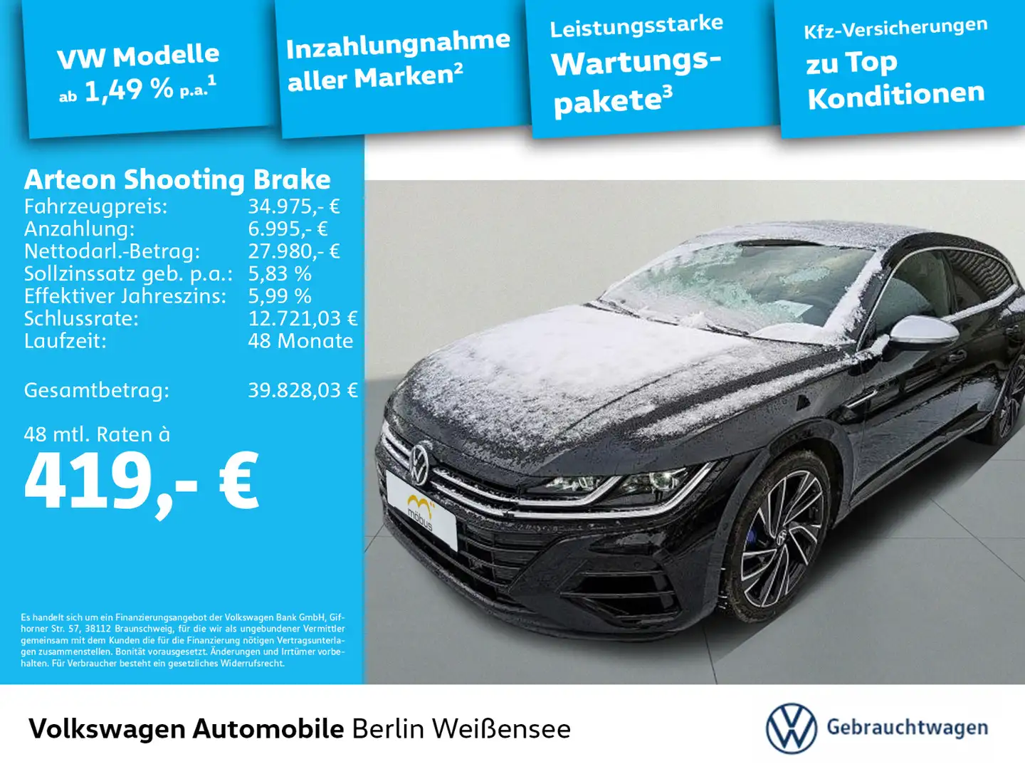 Volkswagen Arteon R 4Motion*ACC*DCC*LED*APP* Schwarz - 1