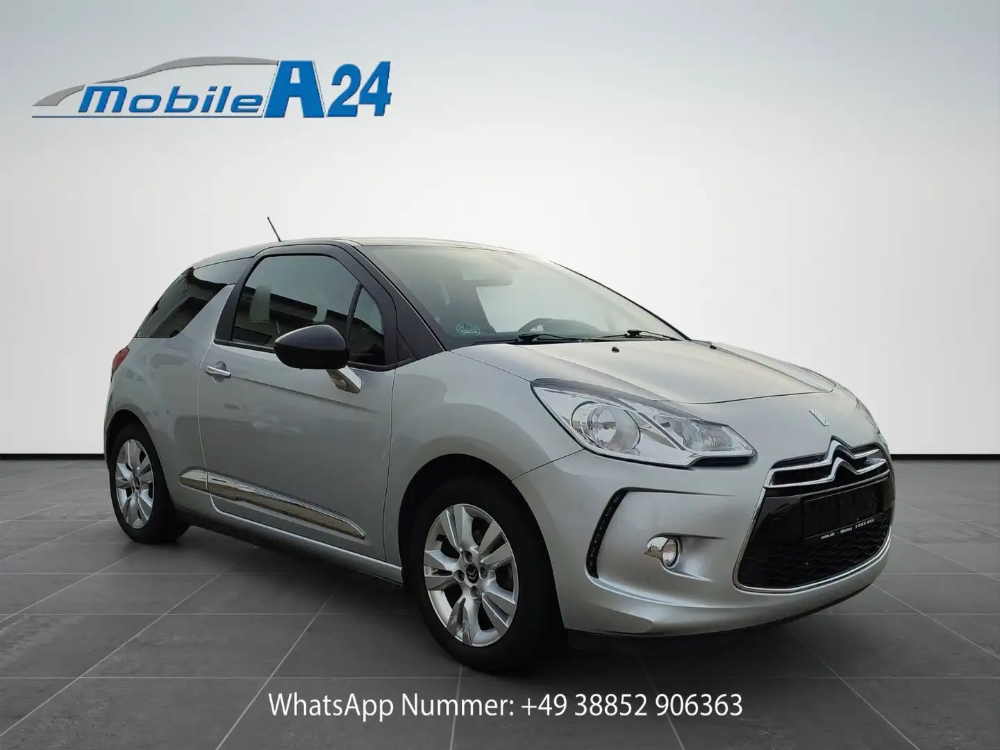 Citroen DS3 120SoChic SCHECKHEFTGEPFLEGT GUTER ZUSTAND Silber - 1