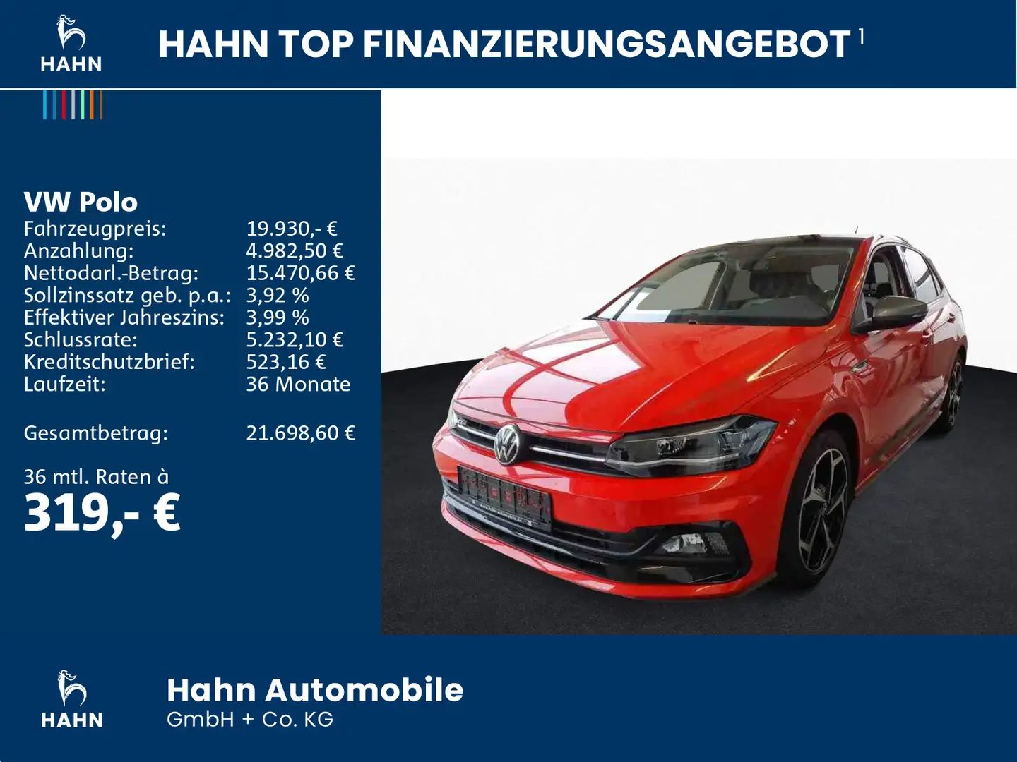 Volkswagen Polo 1.0 TSI Beats R-Line Sportpaket LED Cam Rot - 2