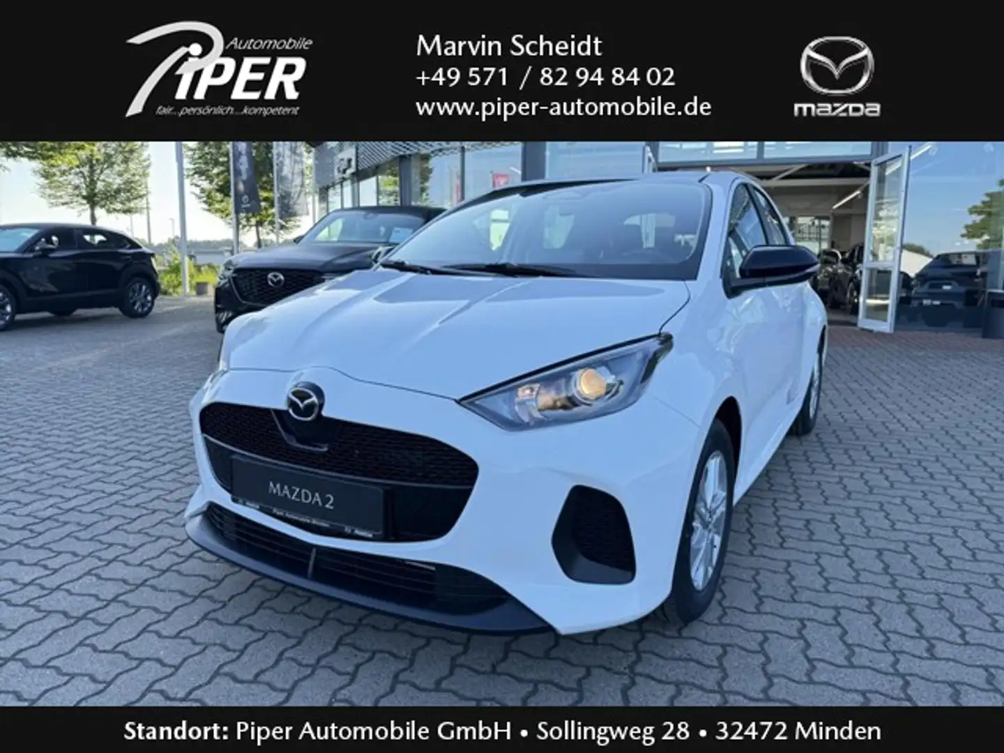 Mazda 2 Hybrid 1.5L Hybrid VVT-i 116 PS e-CVT FWD CENTRE-L Blanc - 1