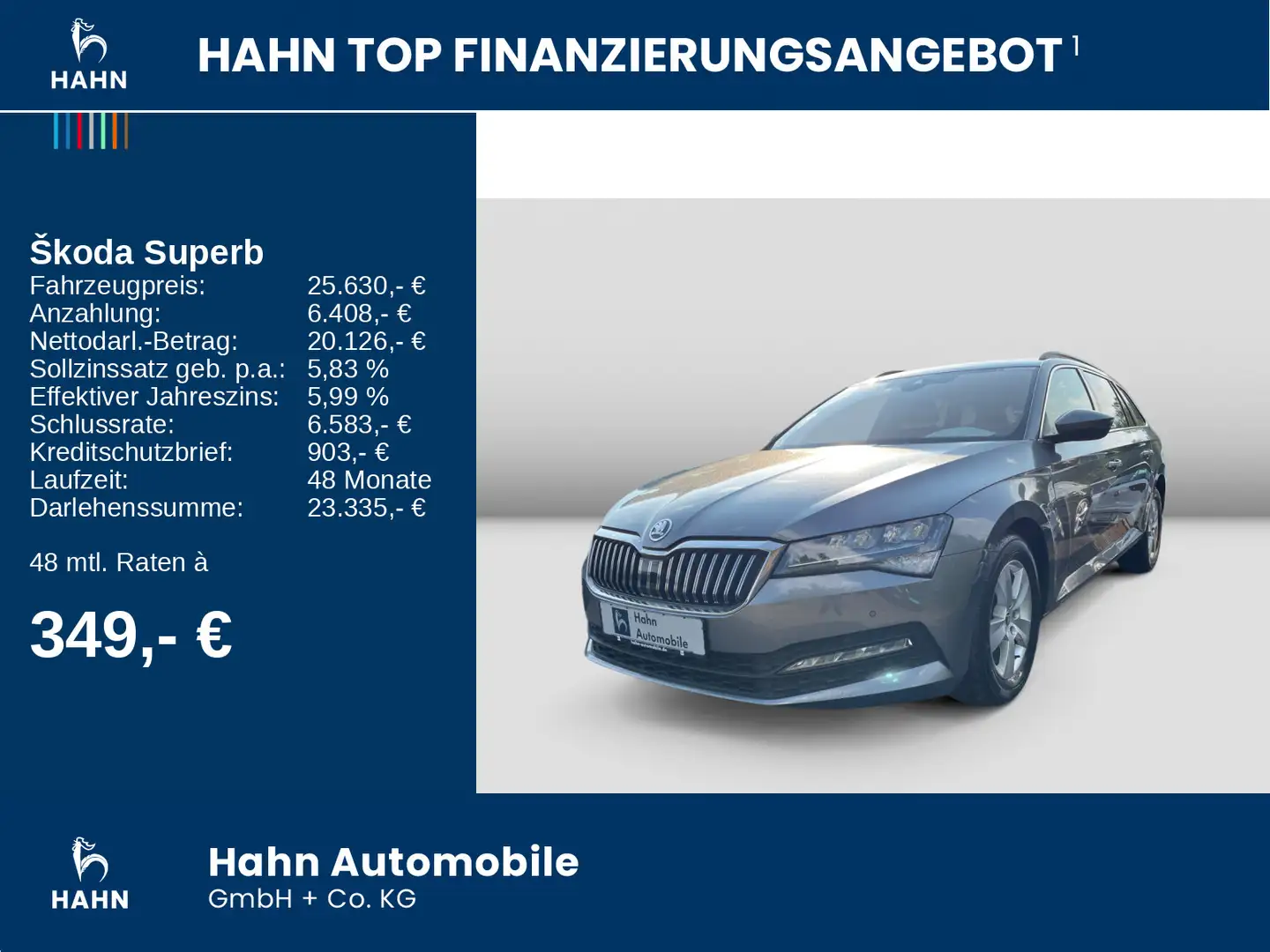 Skoda Superb Combi 2.0 TDI DSG  Ambition AHK ACC Navi Grau - 2
