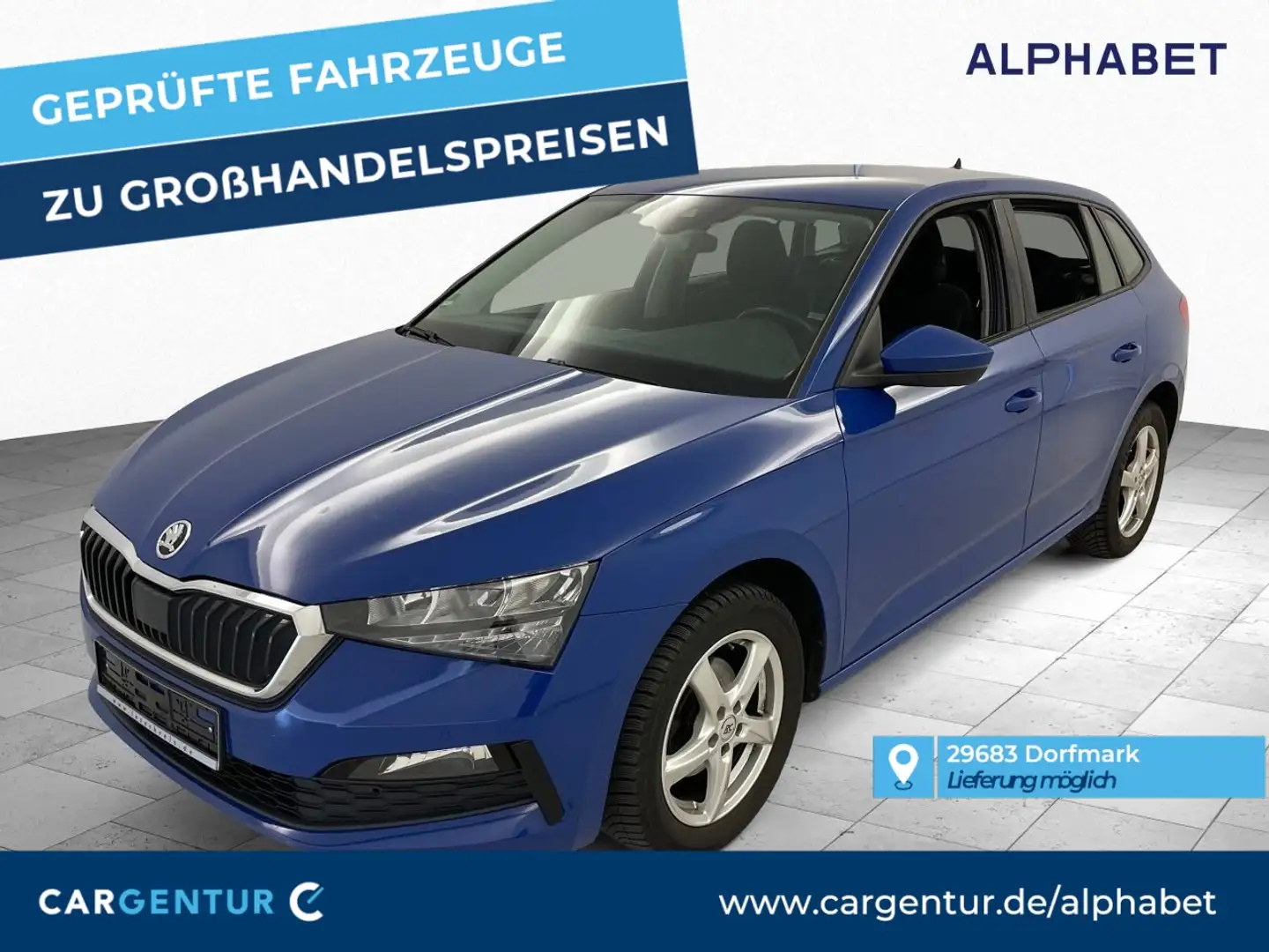 Skoda Scala 1.6 TDI Ambition AHK ACC El.Heckkl. RKam Blau - 1