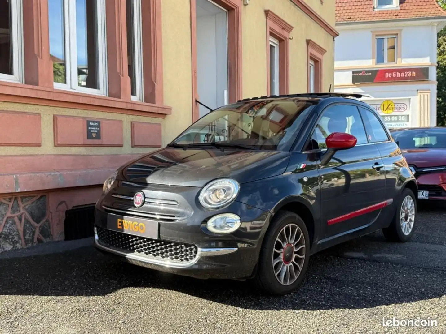 Fiat 500 1.2 70-ROSSO ARMORE-TOIT OUVRANT-RADAR DE RECUL-GARANTIE 6 MOIS Noir - 2
