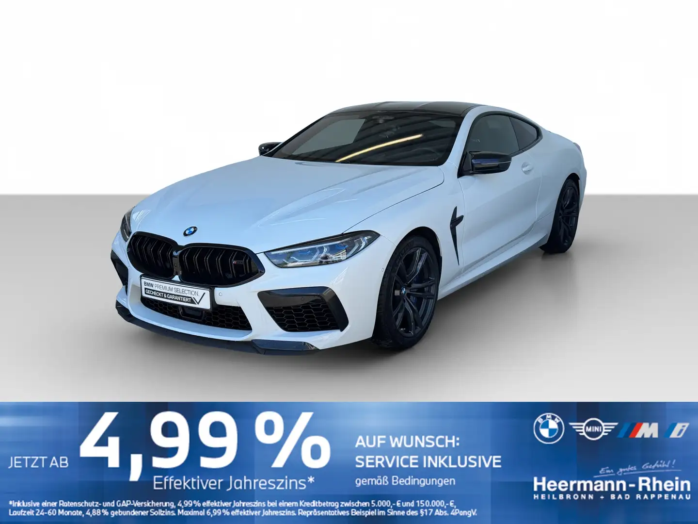 BMW M8 Competition xDrive Coupé LiveCock.ParkAs.Keyl Weiß - 2