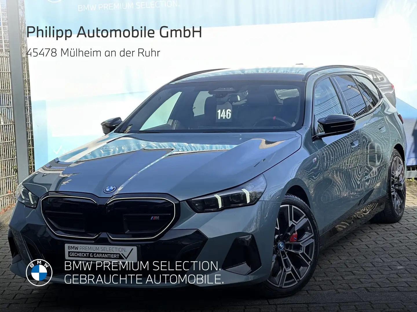 BMW i5 M60 xDrive M Sport Pro AHK PANO B&W Autobahnass. Grün - 2