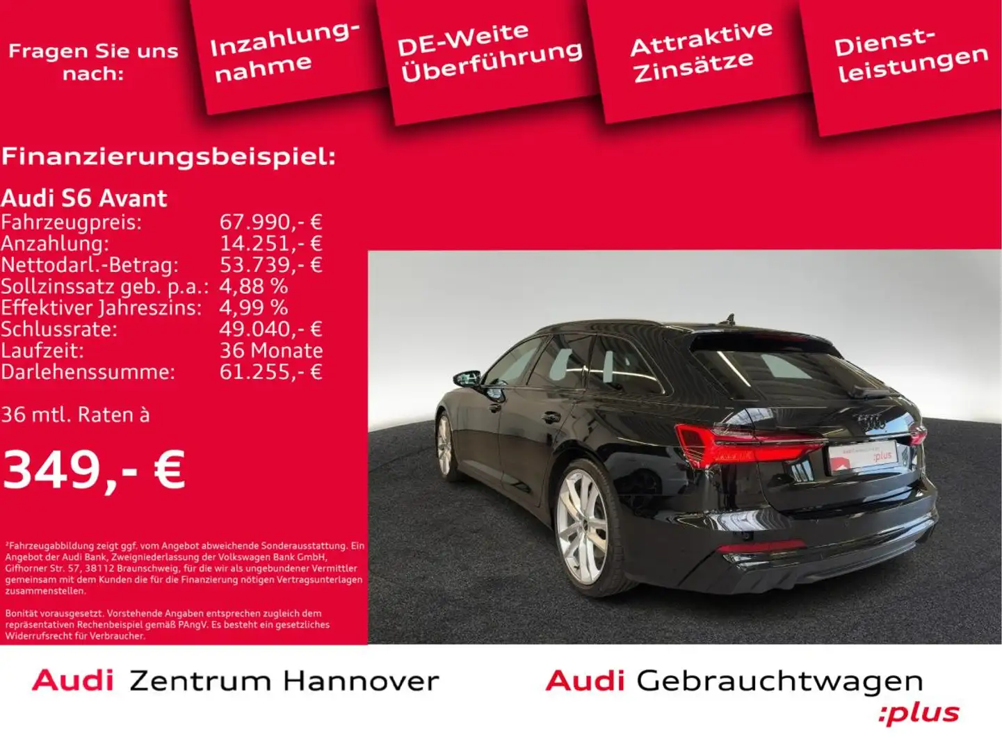 Audi S6 Avant 55 TDI qu. Head-Up Pano Standh. AHK Schwarz - 2