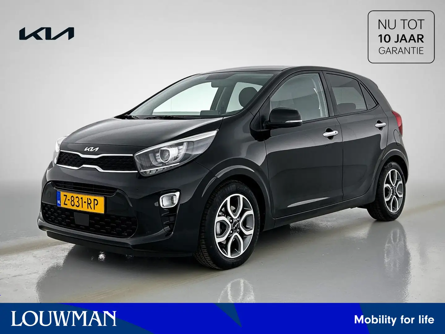 Kia Picanto 1.0 DPi DynamicPlusLine | Parkeercamera | Navigati Zwart - 1