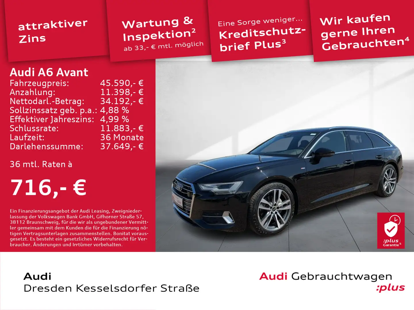 Audi A6 Sport 40 TDI quattro S tronic Navi DAB Schwarz - 1