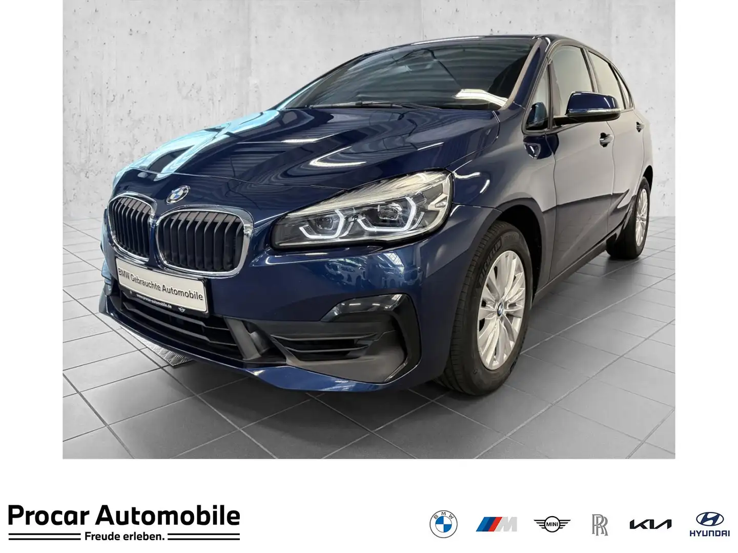BMW 220 i Active Tourer Advantage NAVI LED PDC V+H DAB Sit Blau - 1