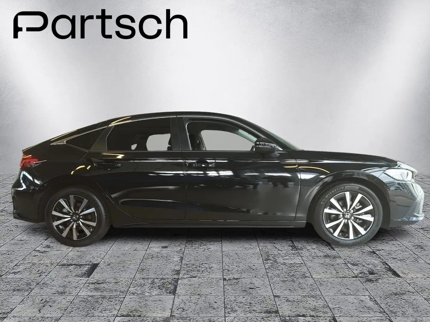 Honda Civic e:HEV 2.0 eCVT Elegance AUT Teilled. Schwarz - 2