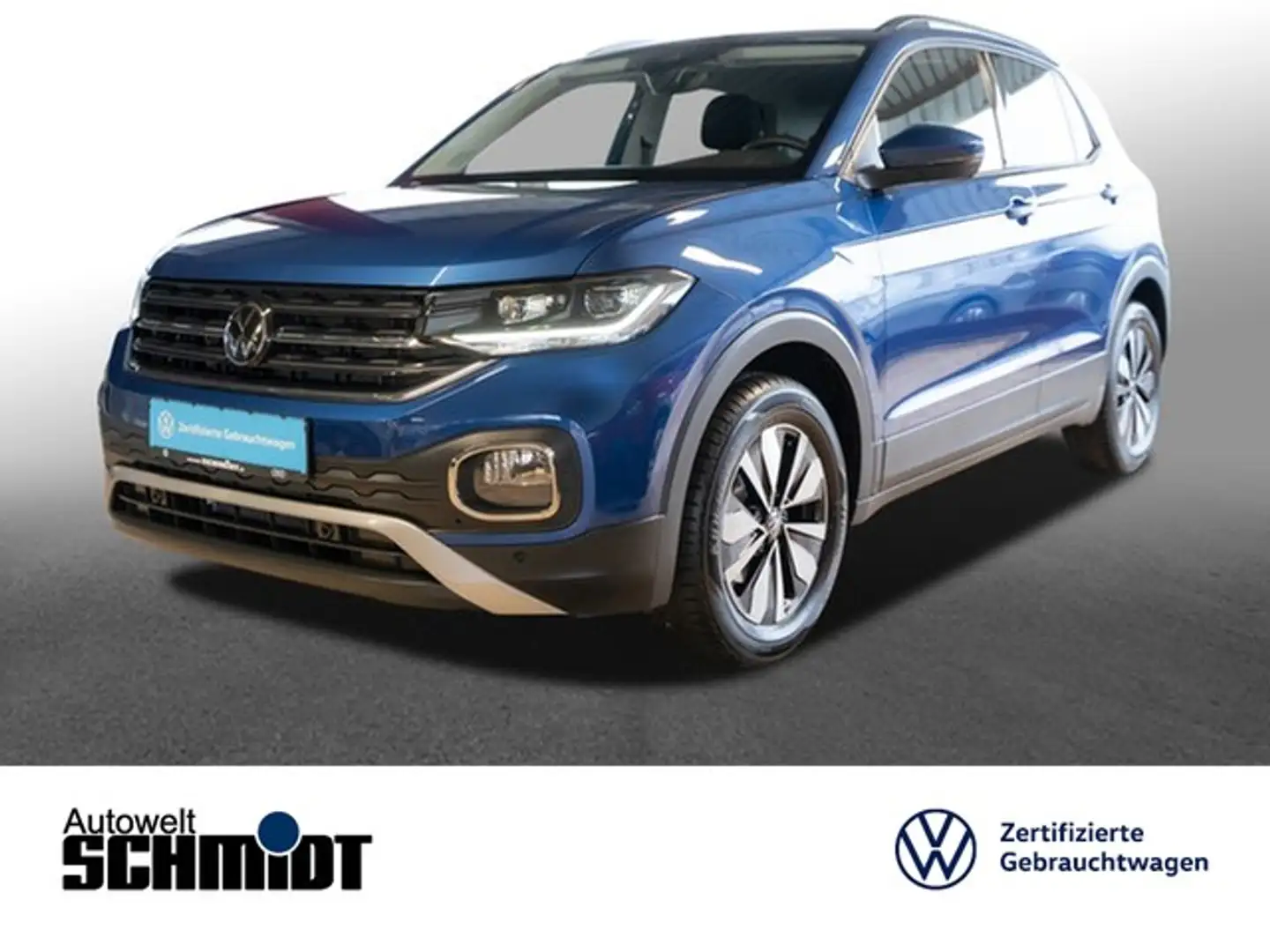 Volkswagen T-Cross 1,0 TSI DSG Move R-Kamera ACC LED NaviMedia Sit... Blauw - 1