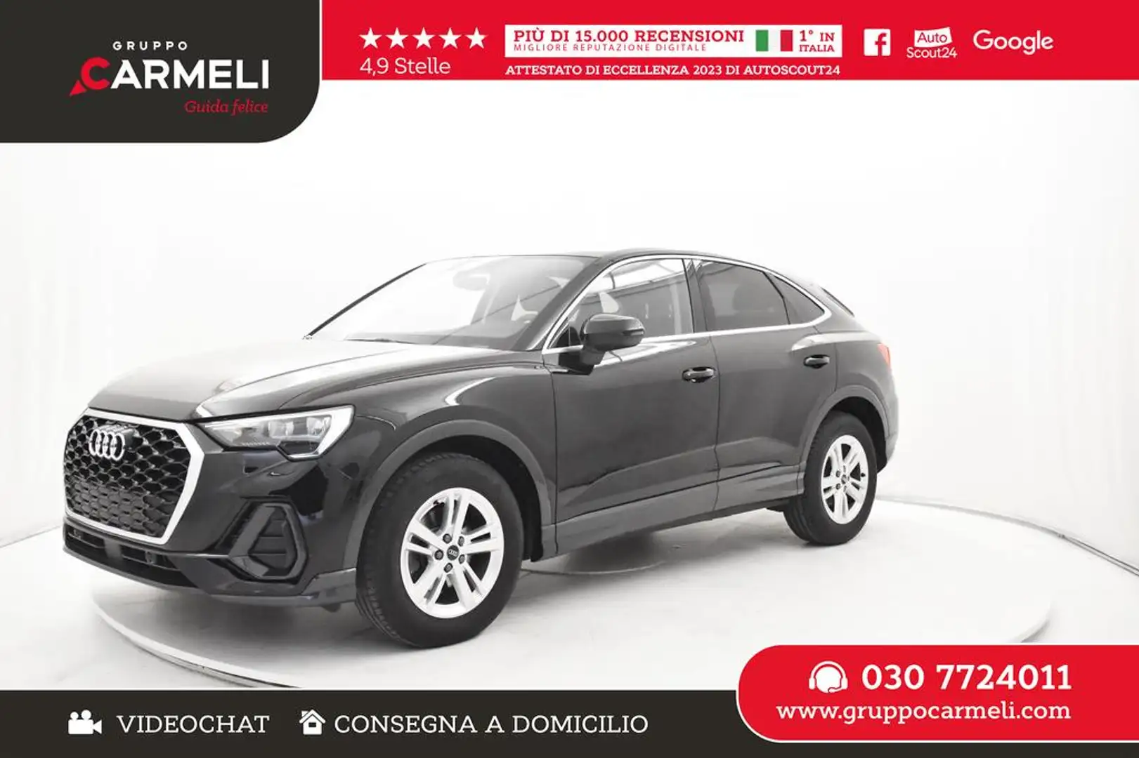 Audi Q3 Spb 35 Bz Cerchi 17,Acc,Led,Keyless,Aziendale Nero - 1