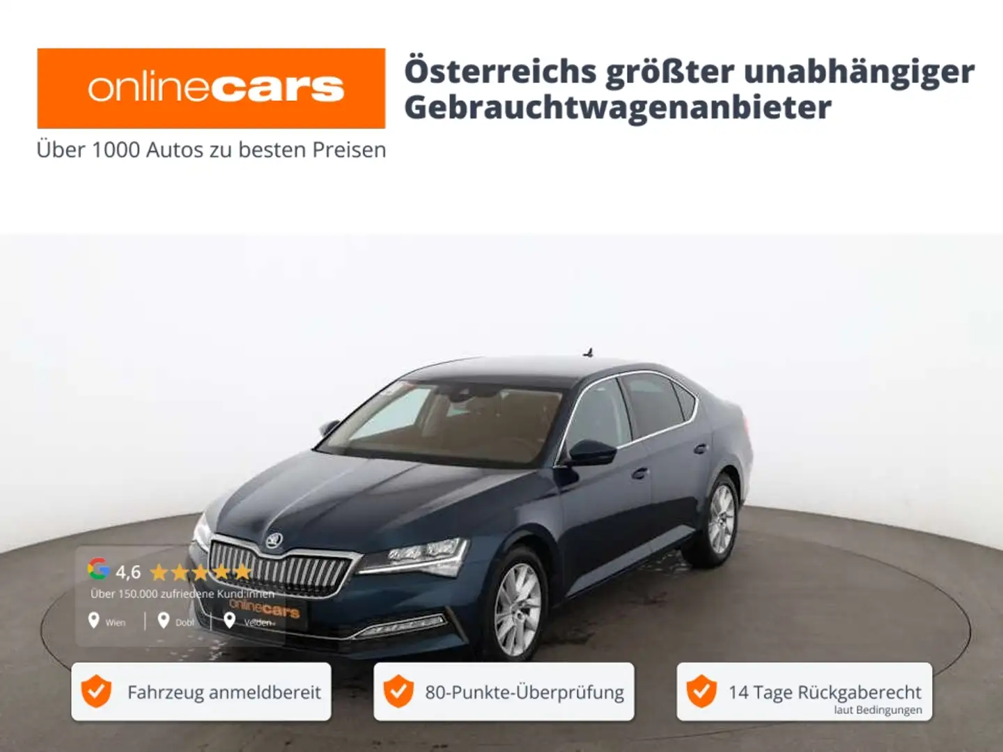 Skoda Superb 1.4 TSI Style iV Aut LED RADAR NAVI R-CAM Blau - 1