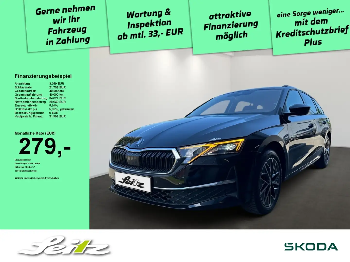 Skoda Octavia Combi 2.0 TDI Selection *MATRIX*KAMERA*NAVI* Noir - 1