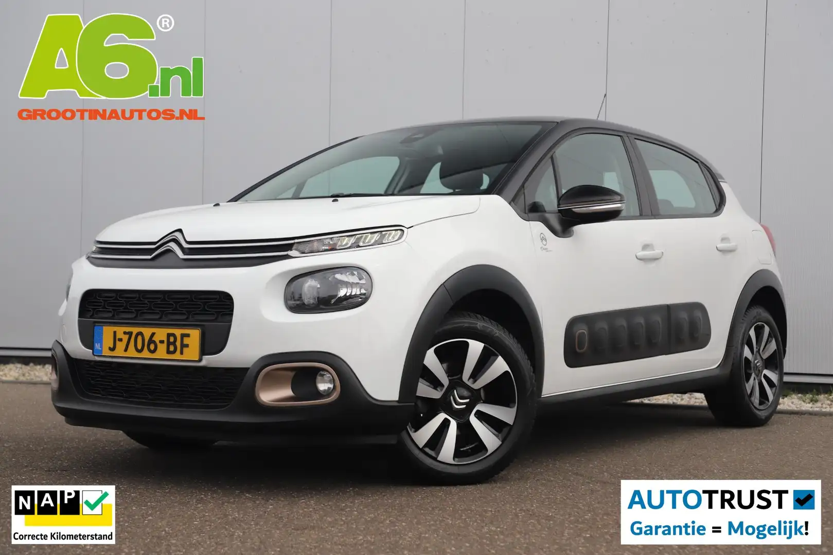 Citroen C3 1.2 PureTech Feel 110PK NIEUWE DB RIEM! 16 inch LM Wit - 1