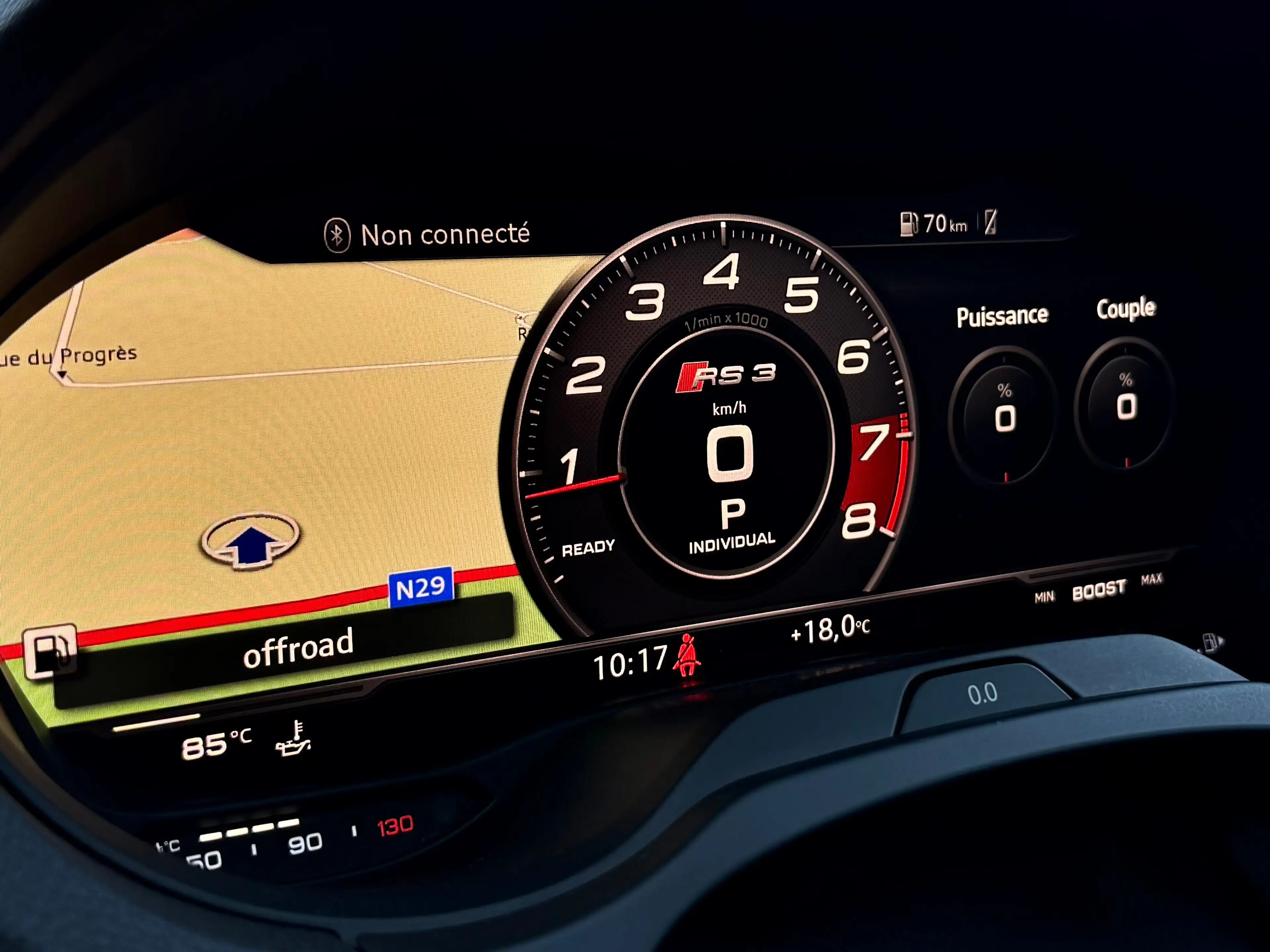 Audi RS3 2.5 TFSi 400CV SHADOW LiNE QUATTRO ViRTUAL COCKPiT CUiR NAVi JA19"+ — photo 14
