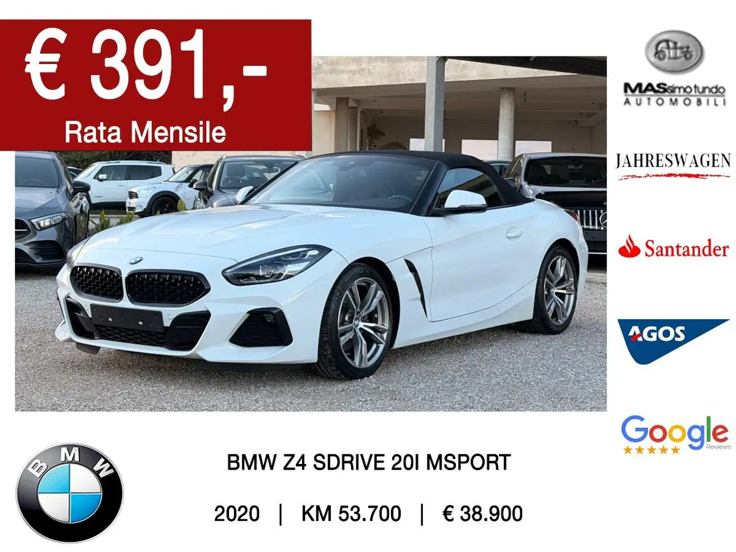 BMW Z4 sDrive20i Msport Bianco - 1