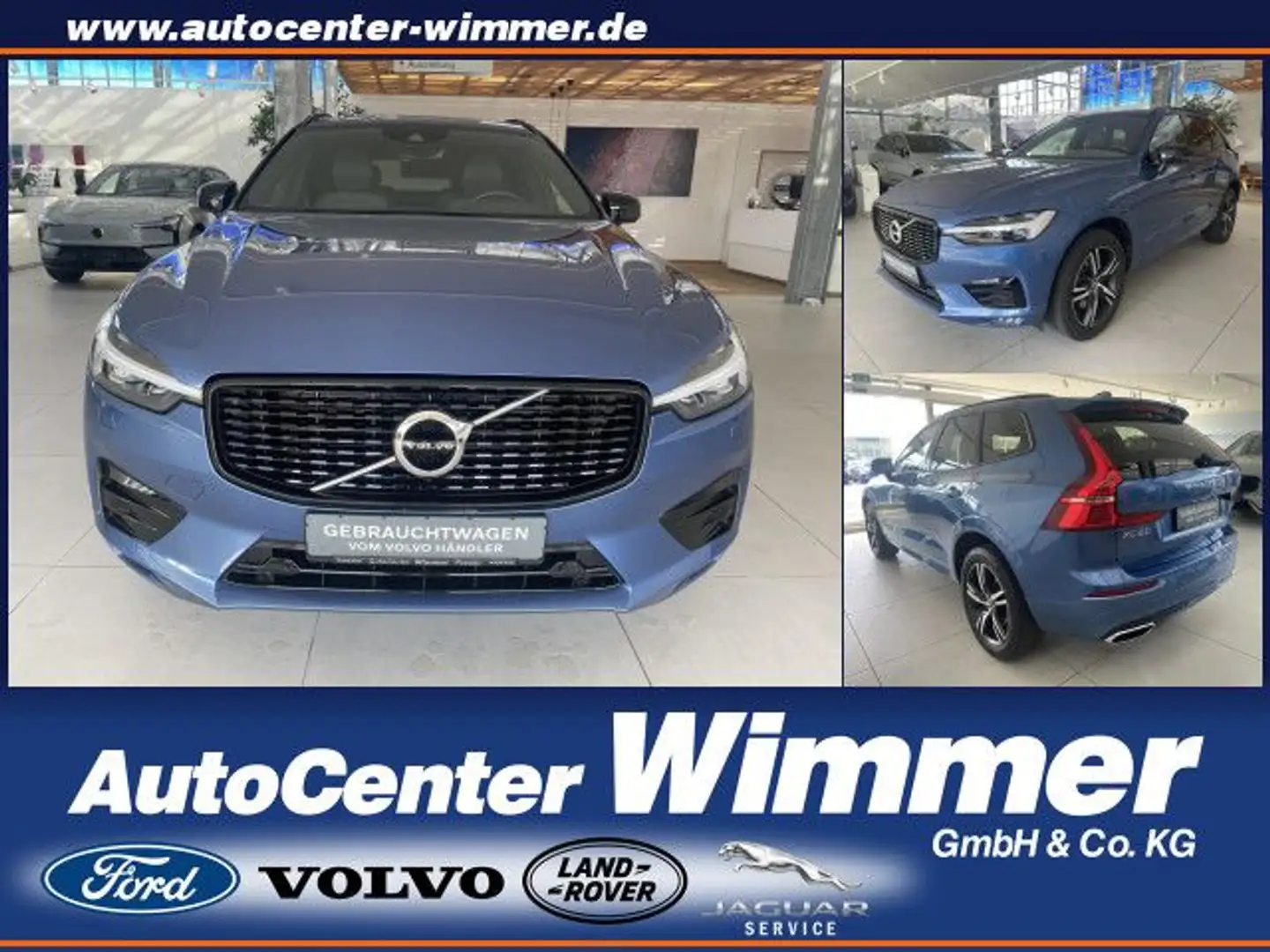 Volvo XC60 B4 D AWD R-Design AHK+Xenium+Licht uvm Navi Blau - 1