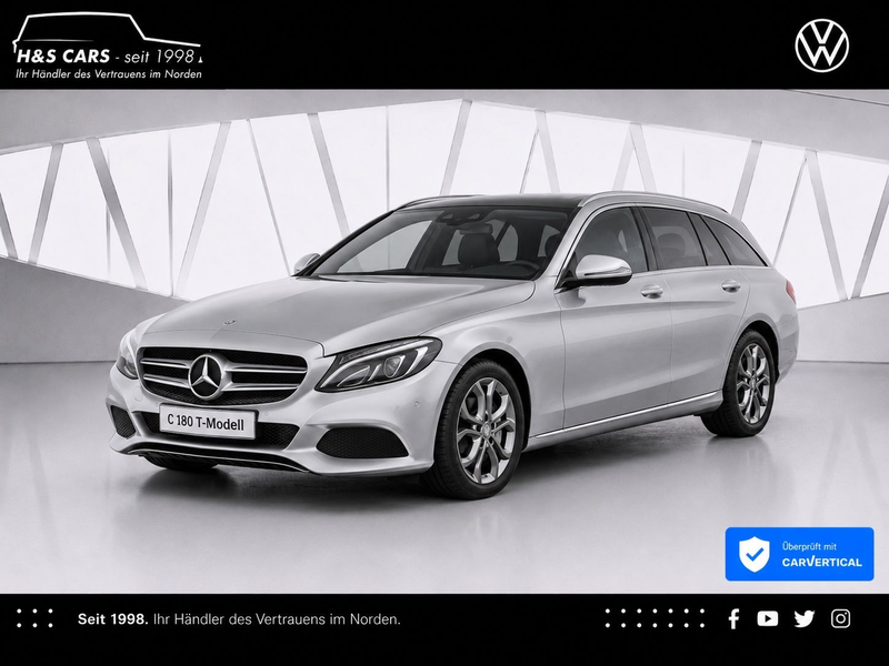 Mercedes-Benz C 180 T 1H MB SERV LED PANO TOTW AHK AKT PARKASS