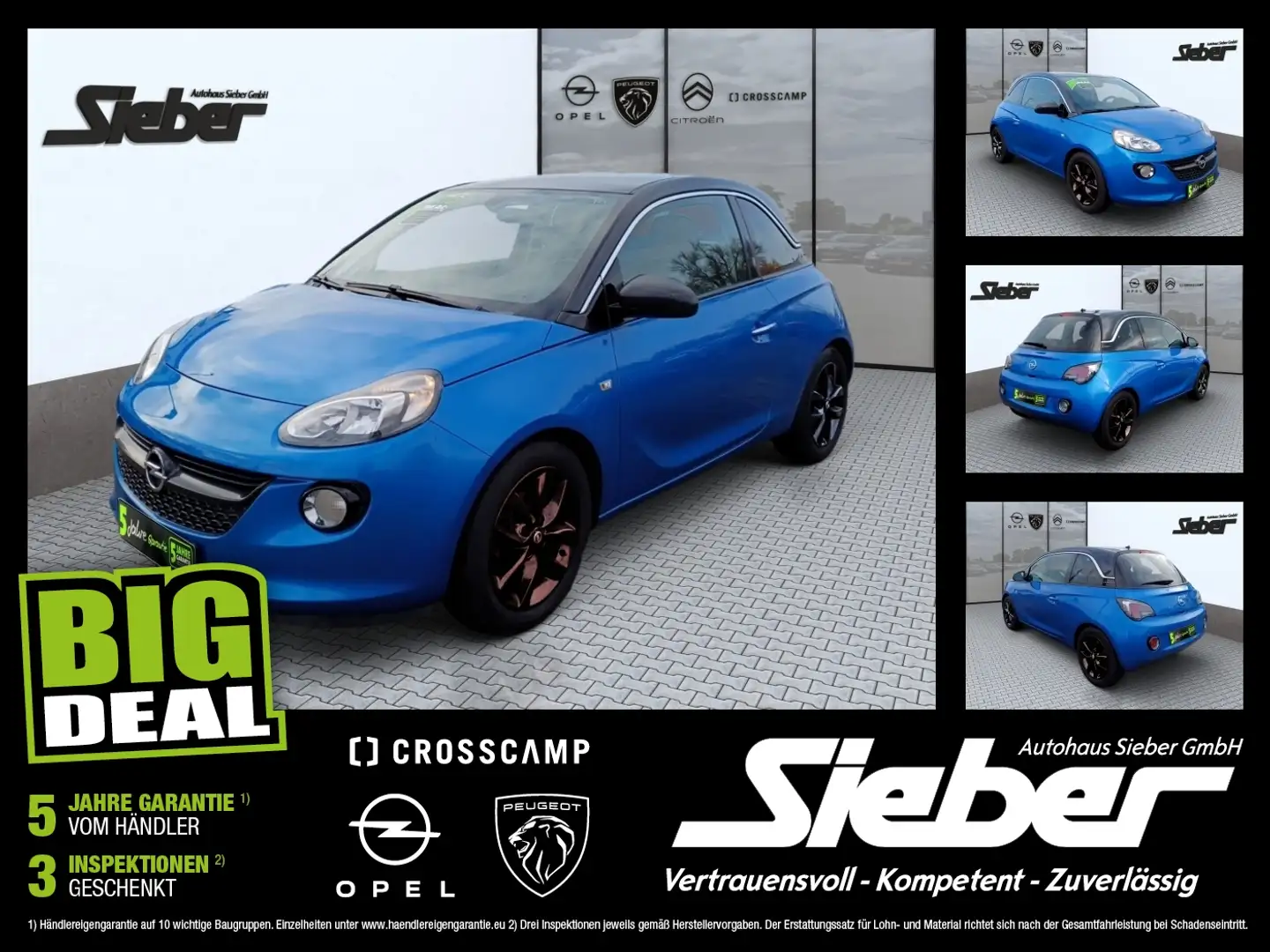 Opel Adam 1.4 120 Jahre Sitzheizung*Tempomat*PDC Blau - 1