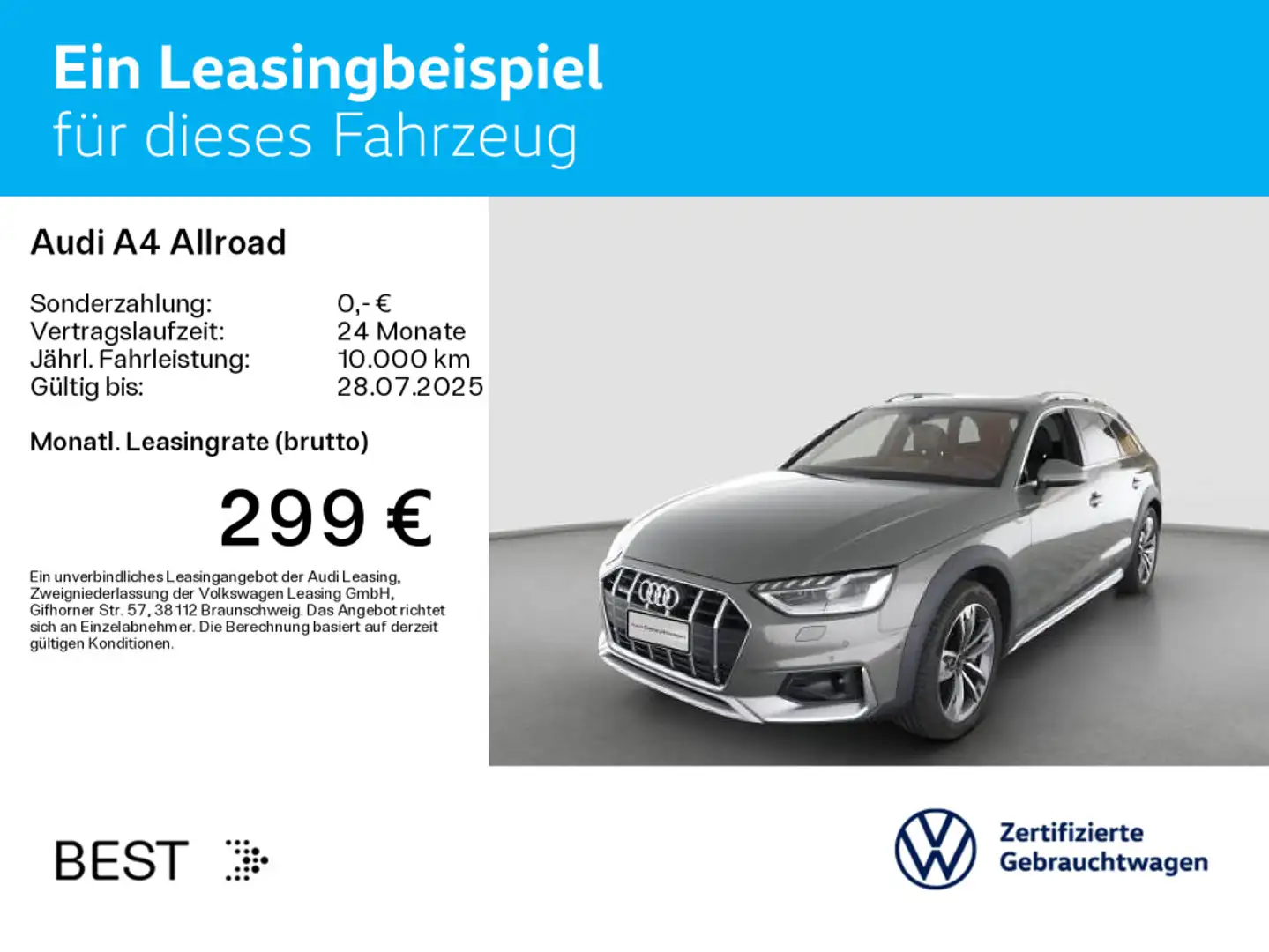 Audi A4 allroad A4 allroad 45 TFSI quattro*NAVI-PLUS*HUD*LEDER*A Šedá - 2