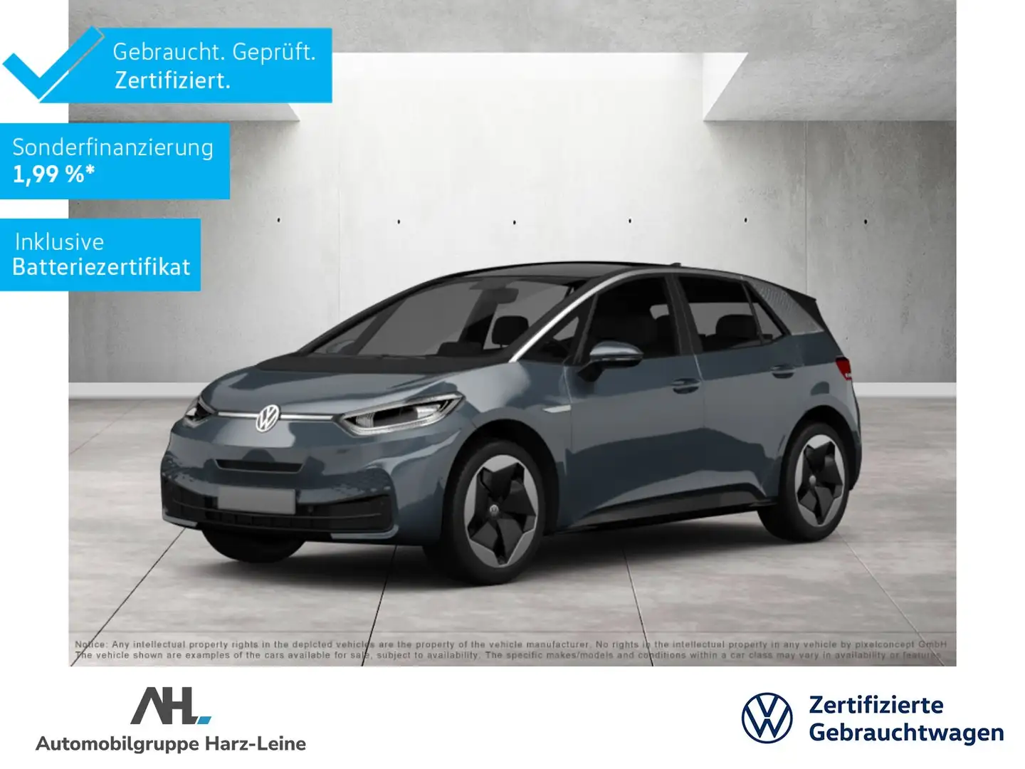 Volkswagen ID.3 Pro Performance Tech Matrix Navi ACC HuD Pano RFK Argent - 1