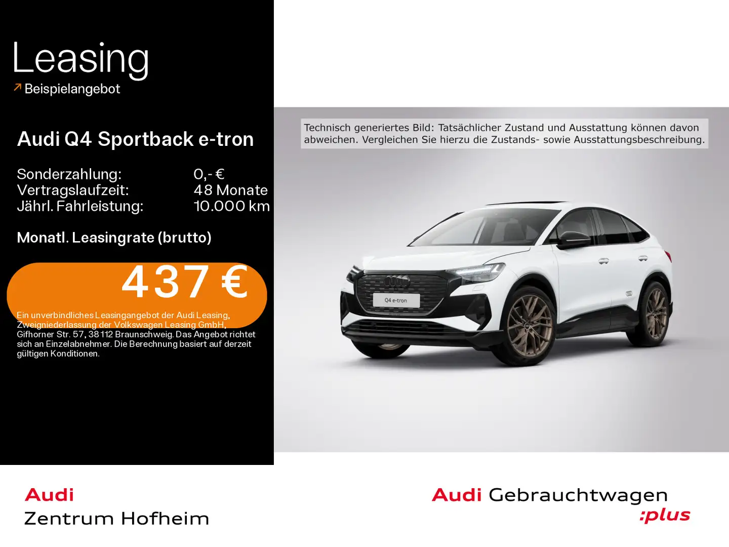 Audi Q4 e-tron 45 S line edition*AR-HUD*Pan Weiß - 1