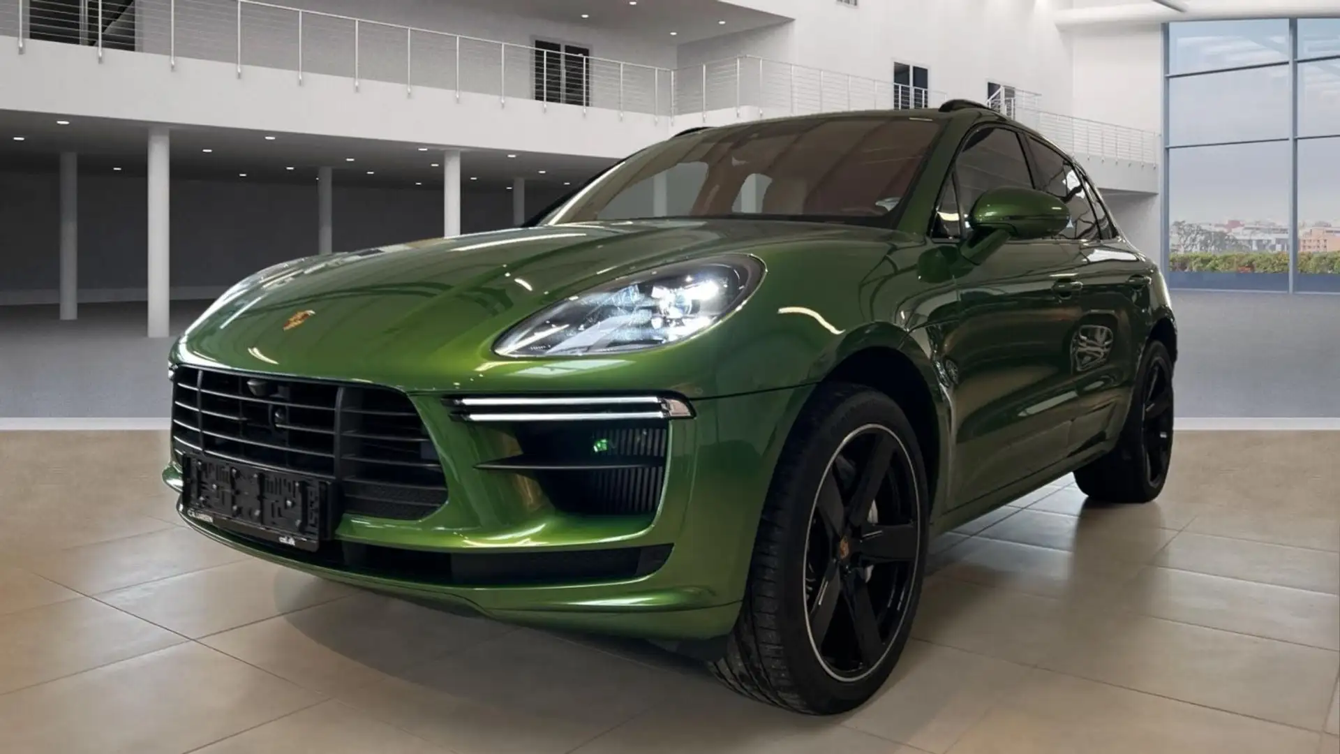 Porsche Macan Turbo ° Voll°Luftfederung°Burmester°Chrono Vert - 1