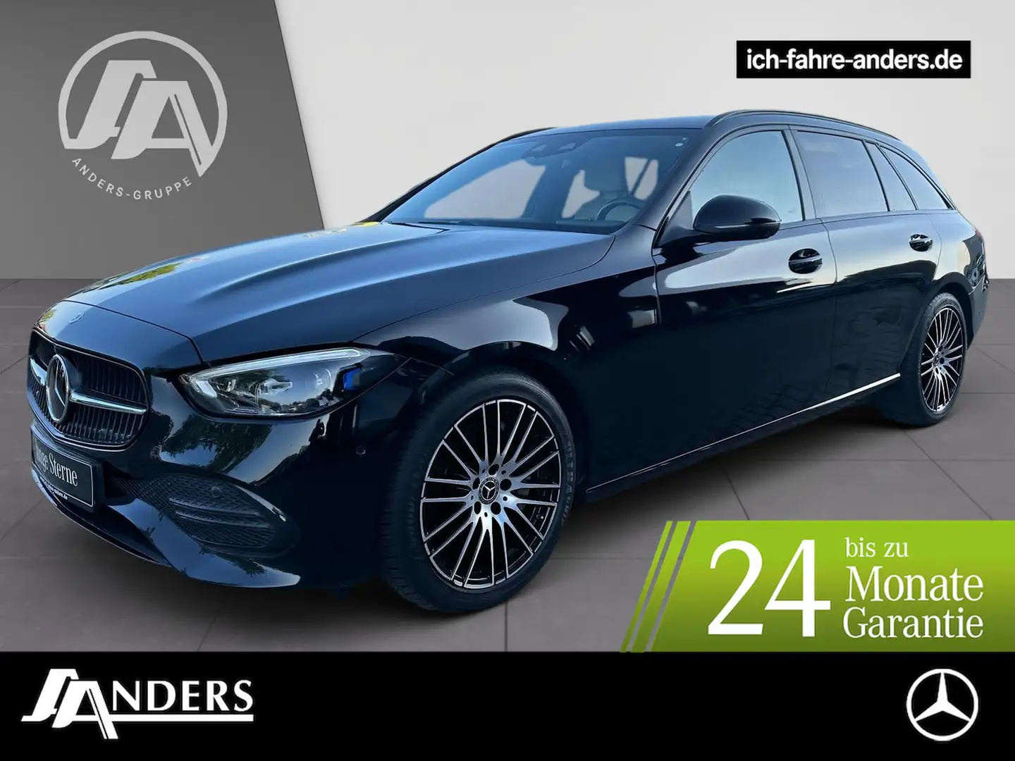 Mercedes-Benz C 200 T +Avantgarde+AHK+SHZ+KeyLess+Night+ACC+LM Zwart - 1