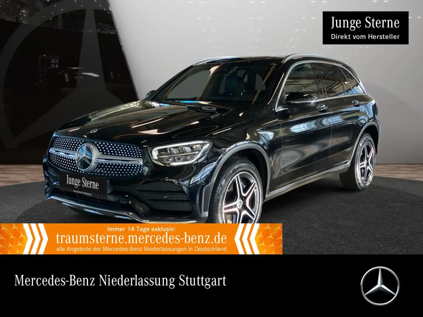 Mercedes-Benz GLC 300 de 4M AMG+PANO+AHK+LED+KAMERA+TOTW+KEYLESS Schwarz - 1
