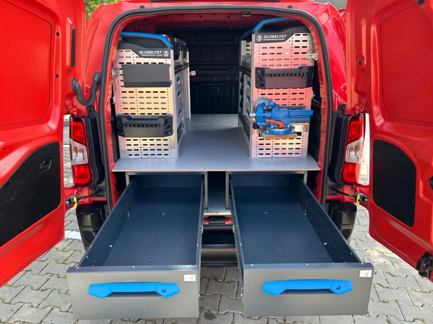 Opel Combo Kasten lang XL Sortimo Regale Navi Kamera Rot - 1