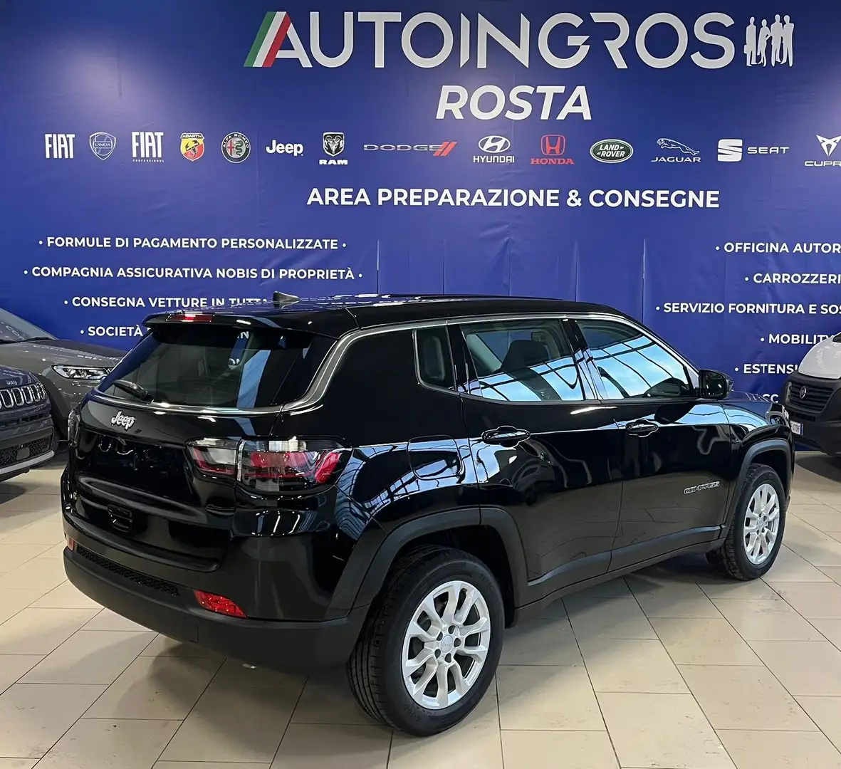 Jeep Compass 1.5 Mhev Longitude 2wd 130cv KM0 PRONTA CONSEGNA Nero - 2