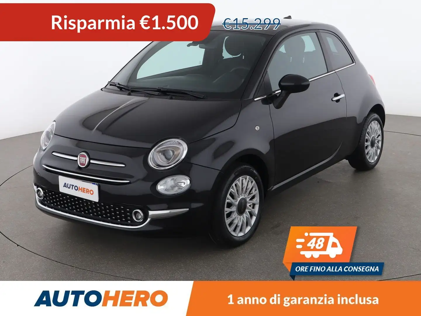 Fiat 500 1.0 Mild-Hybrid MHEV Nero - 1