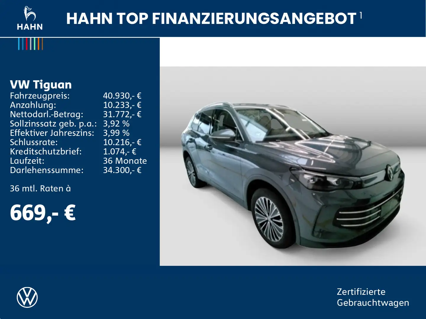 Volkswagen Tiguan 1.5 TSI DSG Elegance AHK HuD Matrix Pano Grau - 2