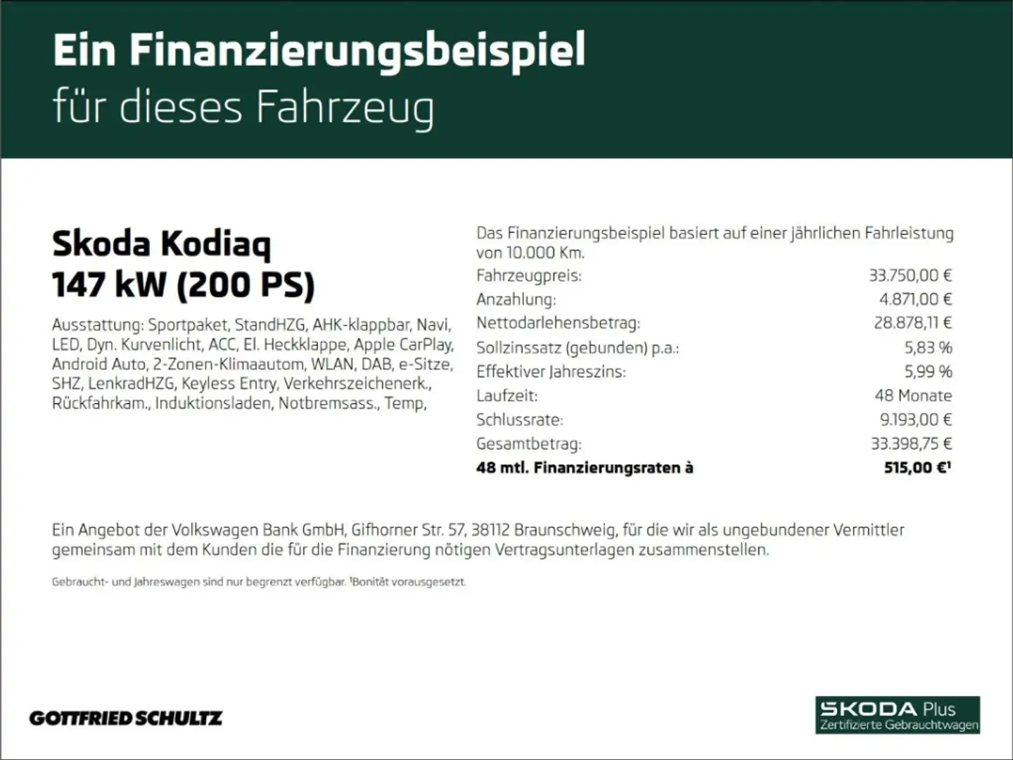 Skoda Kodiaq SYTLE TDI DSG AHK 4X4 STANDHEIZUNG NAVI EINPARKHIL Noir - 2