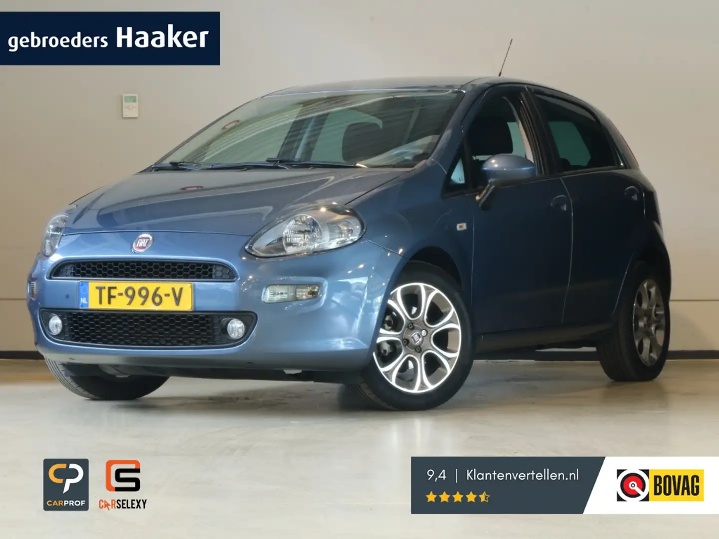 Fiat Punto Evo TwinAir Turbo 100pk Sempre * Rijklaarprijs Modrá - 1