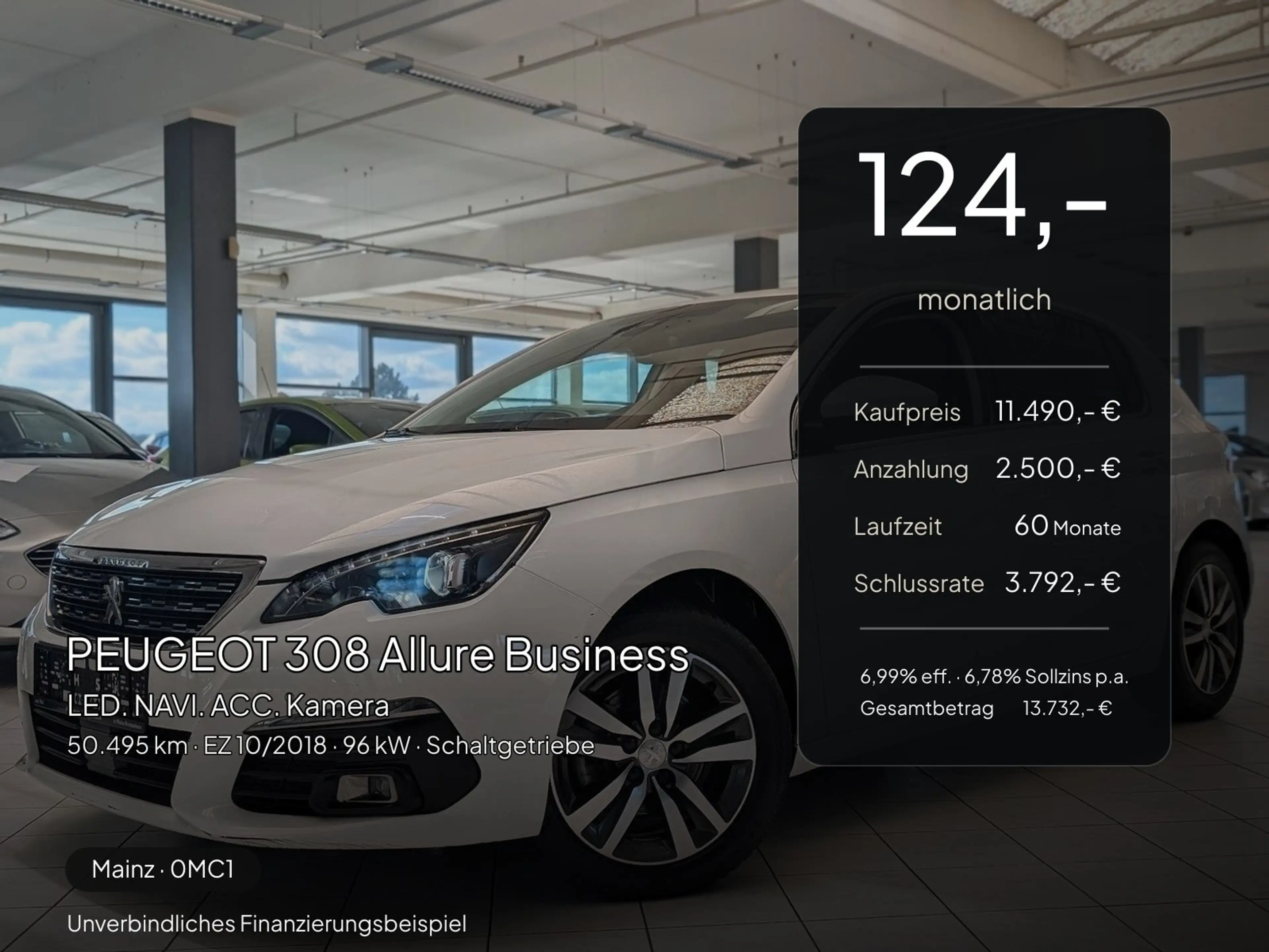 Peugeot 308 308 Allure Business LED. NAVI. ACC. Kamera — photo 2