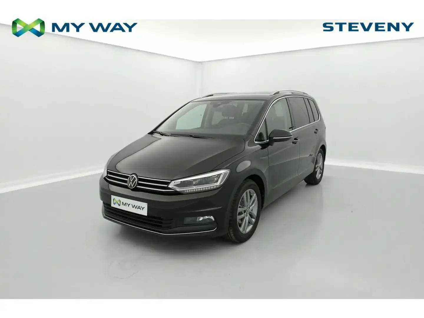 Volkswagen Touran Highline Business 1.5TSI 110kW (150ch) DSG7 * 7Plc Zwart - 1