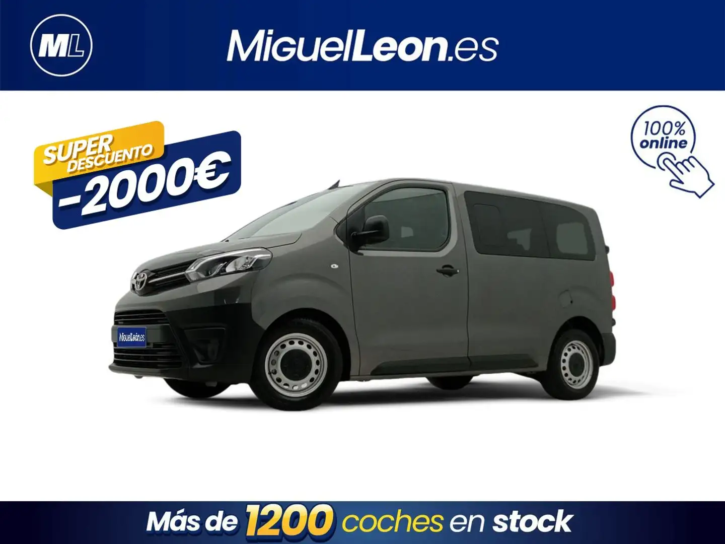 Toyota Proace Family Medio 1.6D 8pl. Advance 115 Gris - 1