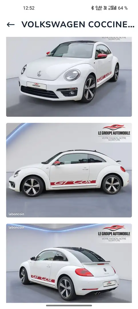 Volkswagen Coccinelle Coccinelle 2.0 TDI 140 FAP GT Cox Blanc - 1